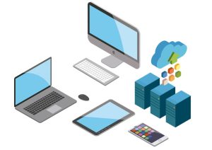 múltiples dispositivos en tecnología empresarial